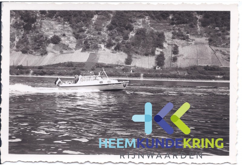 1955 Oberspay Duitsland Schotell-werf Ophalen van de Douaneboten Coll. HKR geschonken door H. vd Laag (3)